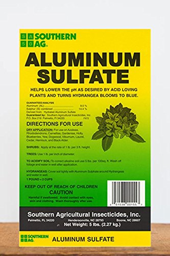 Southern Ag Aluminum Sulfate (Acidifies Soil), 5 LB Size: 5 LB