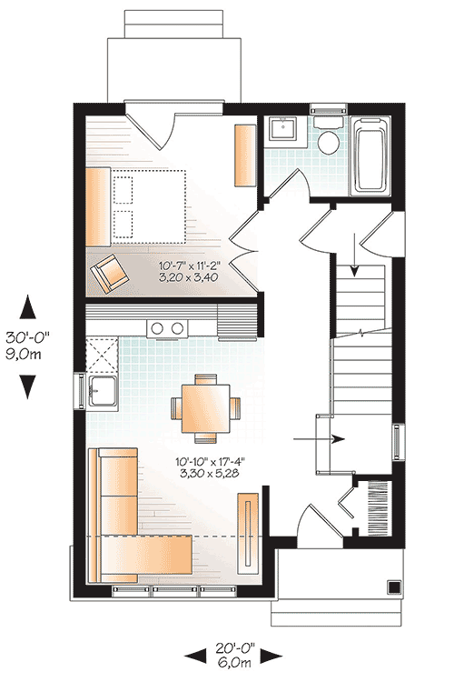 Two-story Northwest House floor Plan
