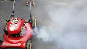 Mower engine blow smoke