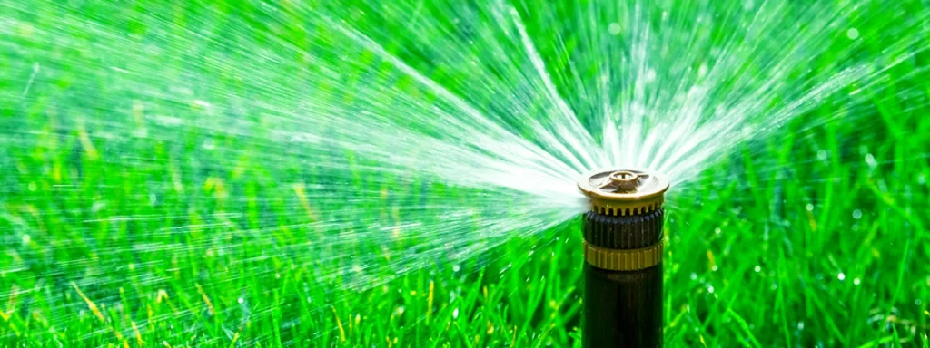 watering a lawn