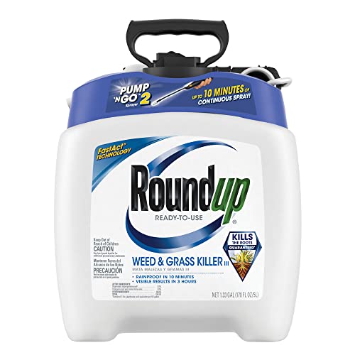 Roundup 5100110 Weed and Grass Killer III Ready-to-Use Pump 'N Go Sprayer, 1.33 Gallon